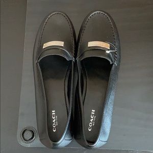 Coach black leather loafers size 9.5